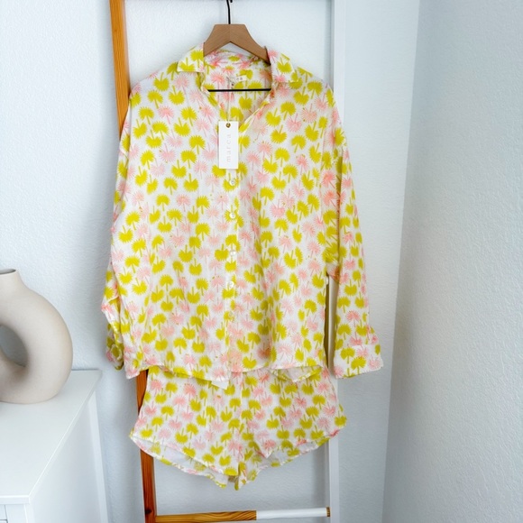 Marea Apres Beach Cotton Gauze Shorts In Golden Hour Pockets NEW L - Picture 4 of 13